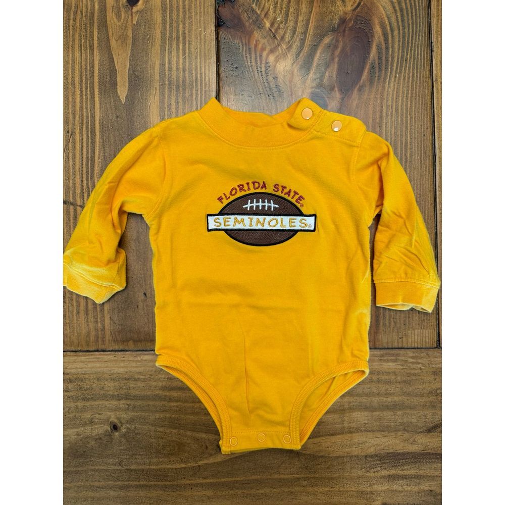 6/9m FSU Florida State University gold onesieβ